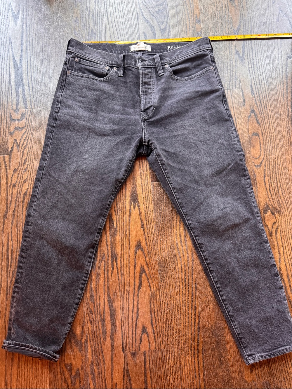Madewell Men's Skinny Jeans in Washed Black
